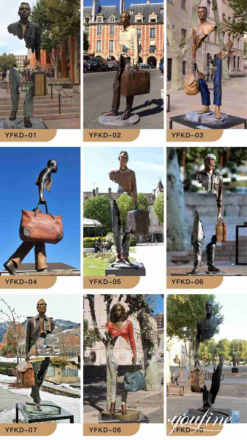 Life Size Bronze Bruno Catalano Traveler Statue for Sale BOKK-590 - Abstract Bronze Sculpture - 4