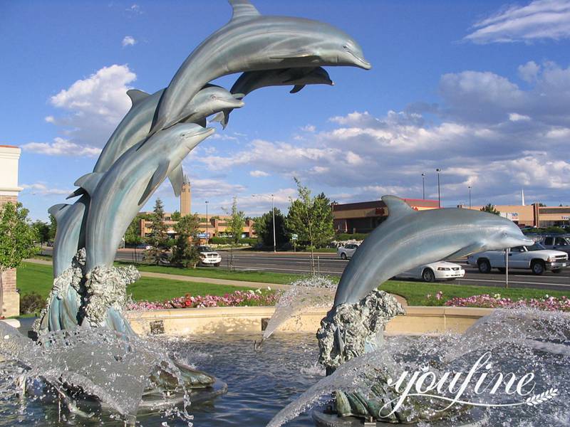 Large Bronze Dolphin Statue Outdoor Garden for Pool Factory Supplier BOK1-222 - Bronze Dolphin Sculpture - 6