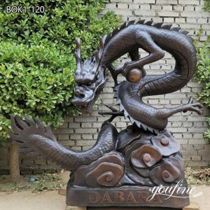 Bronze Chinese flying Dragon Fountain Water Feature Garden for Sale BOK1-120