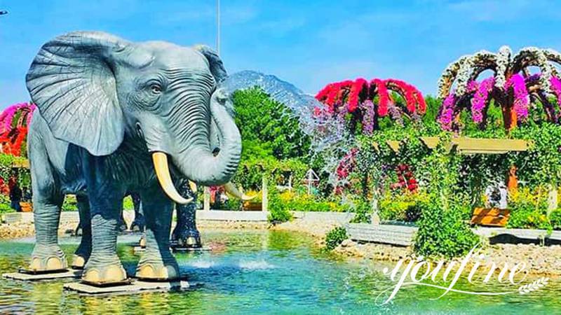 Life-size Bronze Outdoor Pool Elephant Water Fountain - YouFine News - 23