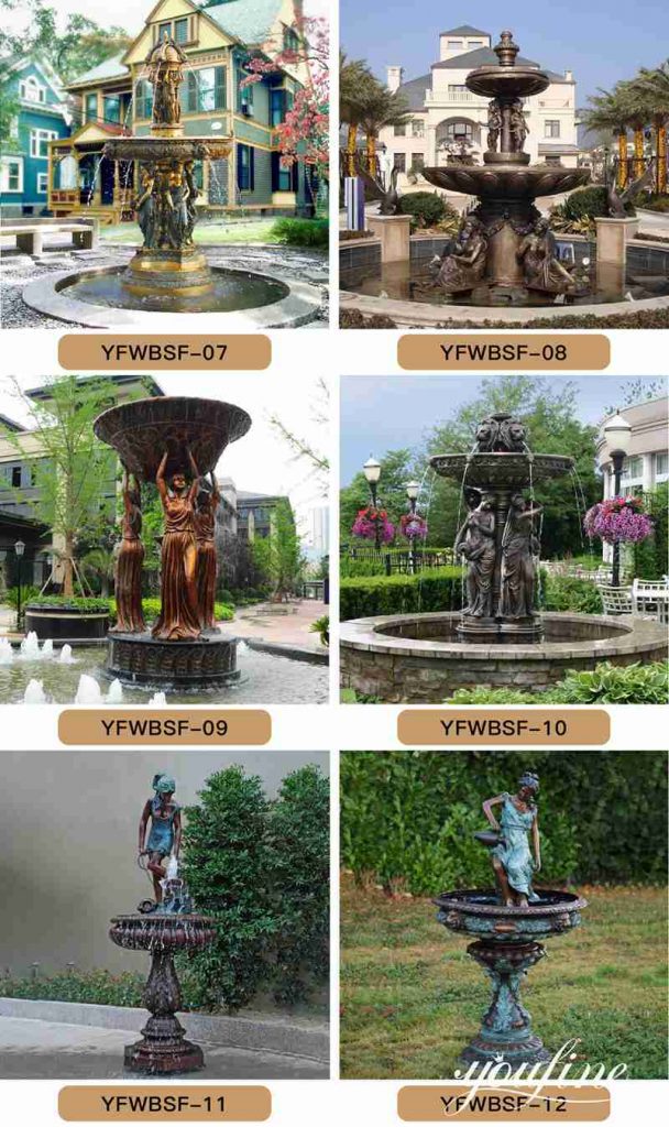 Bronze Figures Water Fountain for Garden Ornaments for Sale BOK1-155 - Bronze Figure Fountain - 6