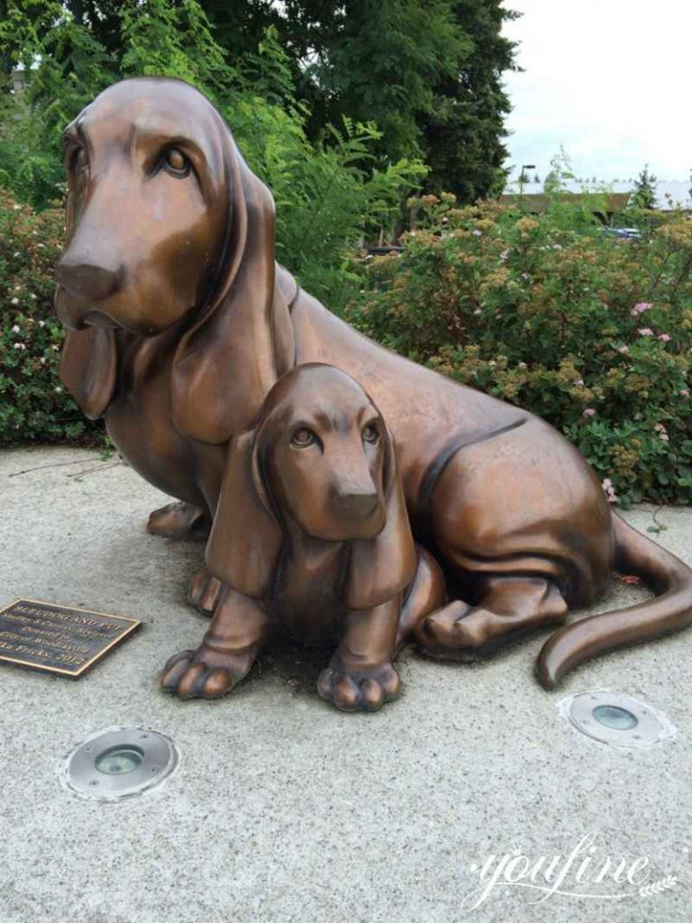 Bronze Custom Dog Sculpture Animal Hunting Garden Decor for Sale BOK1-084 - Bronze Dog Sculpture - 15