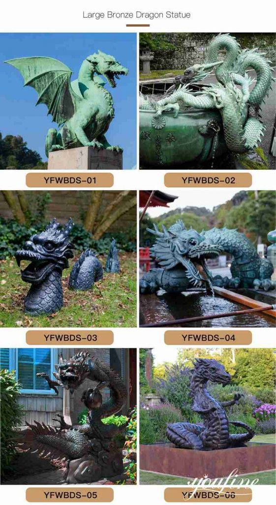 Bronze Chinese flying Dragon Fountain Water Feature Garden for Sale BOK1-120 - Mythical Creatures Statues - 5