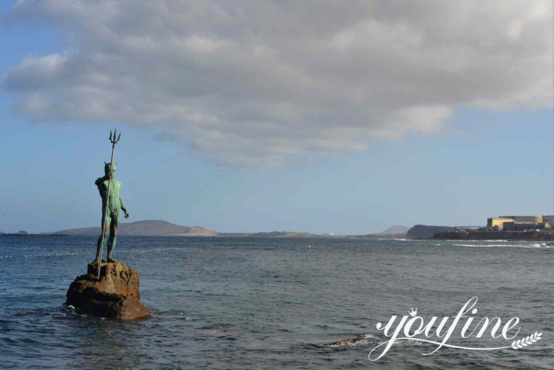 Bronze King Neptune Gran Canaria Statue in the Ocean for Sale BOK1-206 - Bronze Famous Sculpture - 6