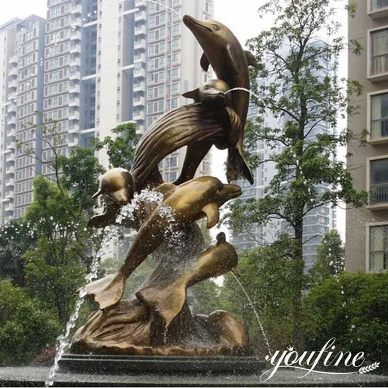 Large Bronze Dolphin Statue Outdoor Garden for Pool Factory Supplier BOK1-222 - Bronze Dolphin Sculpture - 4