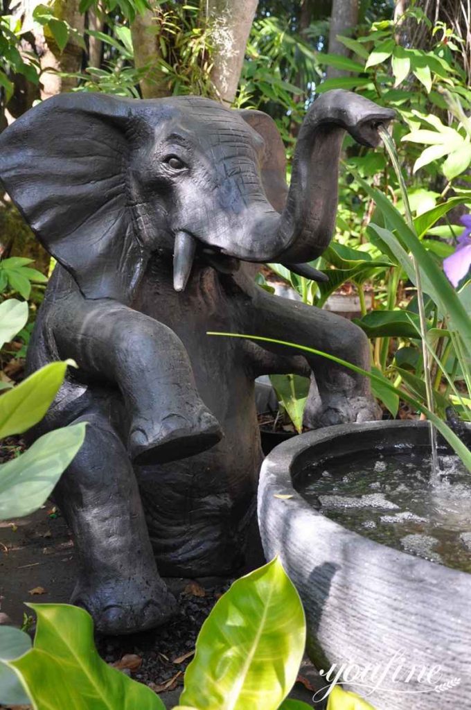 Life-size Bronze Outdoor Pool Elephant Water Fountain - YouFine News - 6