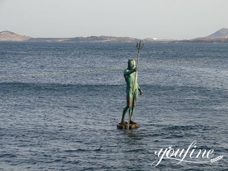 Bronze King Neptune Gran Canaria Statue in the Ocean for Sale BOK1-206 - Bronze Famous Sculpture - 4