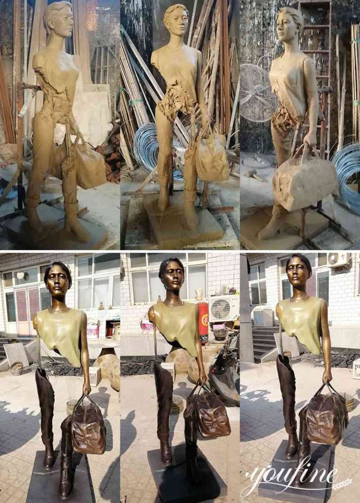 Custom Bruno Catalano The Traveler Bronze Sculpture for Sale BOKK-695 - Bronze Famous Sculpture - 6