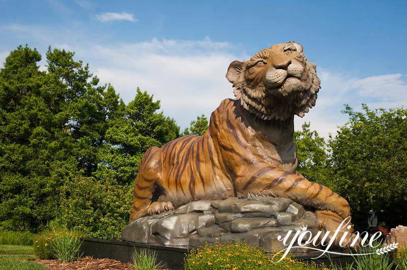 Bronze Gold Bengal Tiger Statue Outdoor Animal Handmade for Sale BOK1-185 - Other Animal sculptures - 5