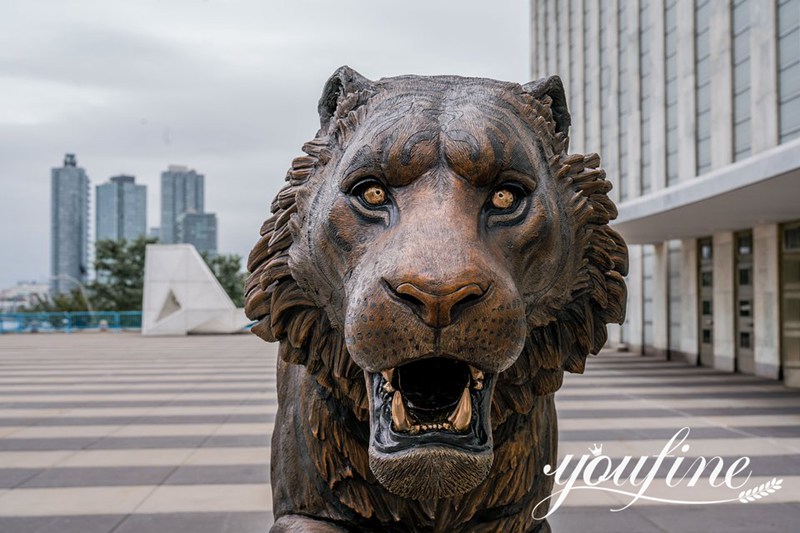 Bronze Gold Bengal Tiger Statue Outdoor Animal Handmade for Sale BOK1-185 - Other Animal sculptures - 2