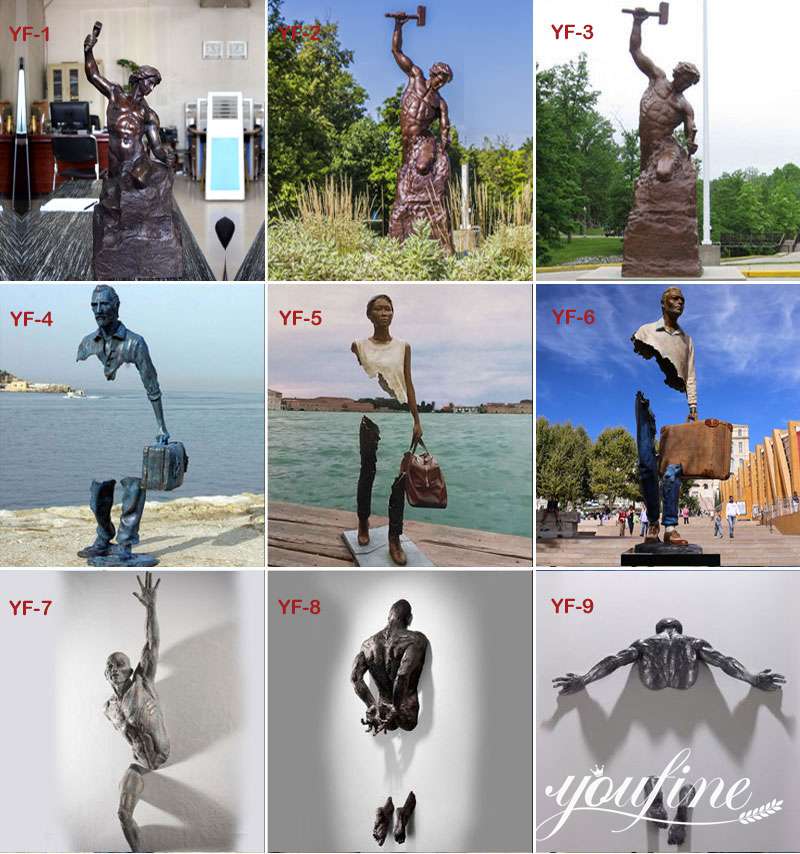 Custom Bruno Catalano The Traveler Bronze Sculpture for Sale BOKK-695 - Bronze Famous Sculpture - 5
