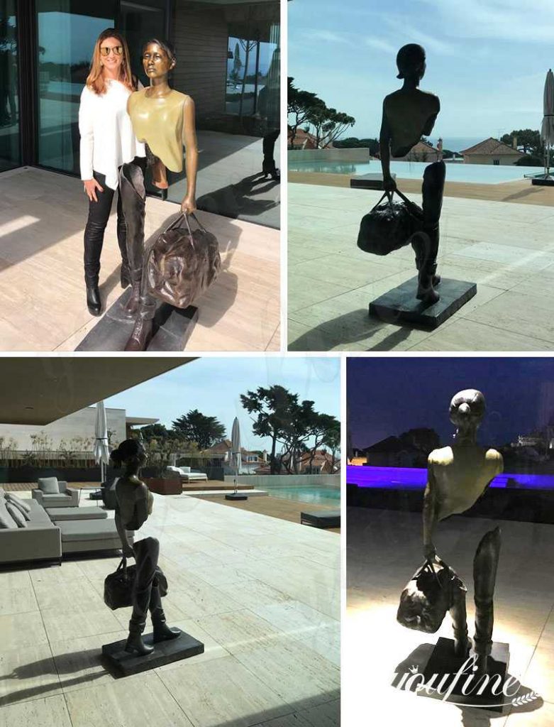Custom Bruno Catalano The Traveler Bronze Sculpture for Sale BOKK-695 - Bronze Famous Sculpture - 4
