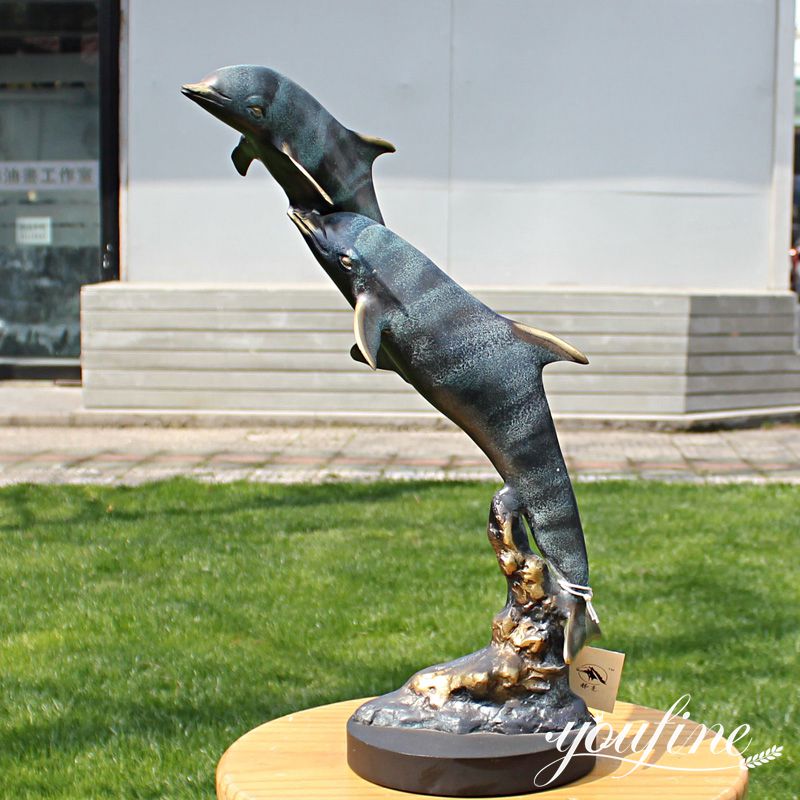 Large Bronze Dolphin Statue Outdoor Garden for Pool Factory Supplier BOK1-222 - Bronze Dolphin Sculpture - 3