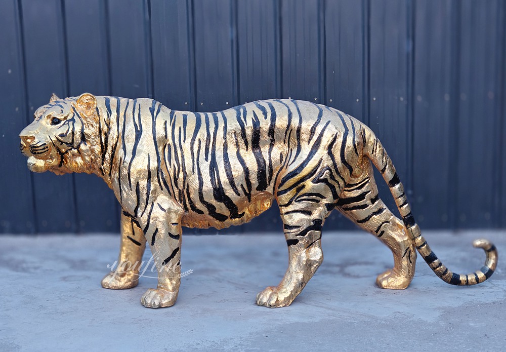 Bronze Siberian Tiger Statue BOK1-209 - Bronze Tiger Statue - 14 walking Tiger Sculpture