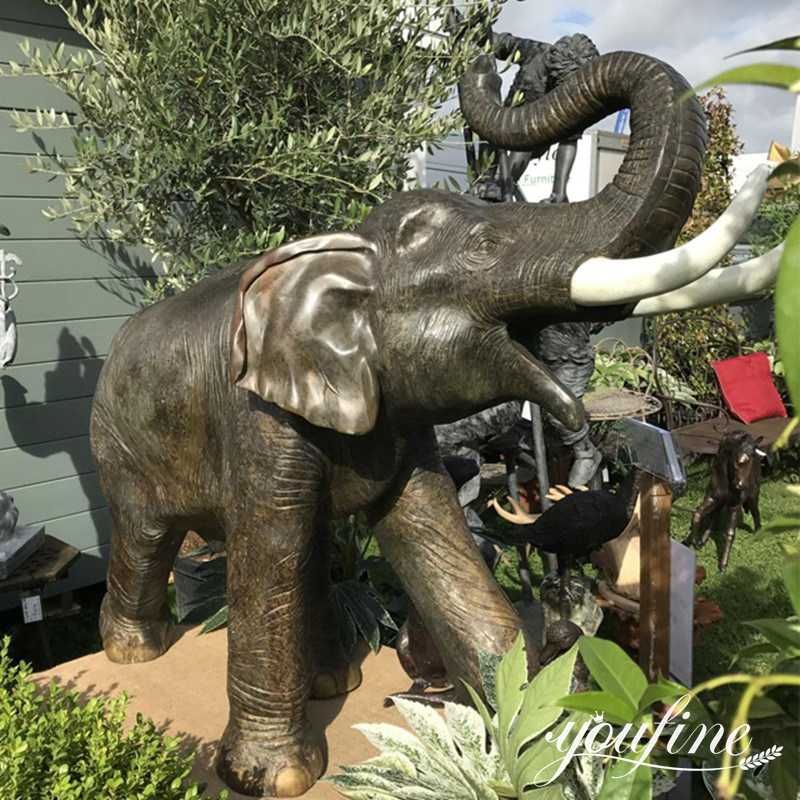 ronze Elephant Fountain Statue Details: