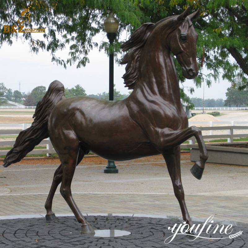 Superb Bronze Purebred Arabian Horse Sculpture Animal Art Factory BOK1-212 - Bronze Horse Statues - 3