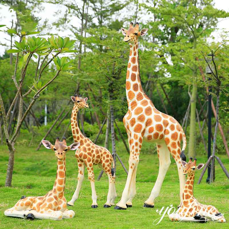 China Bronze Life Size Giraffe Animal Statue 19ft Tall for sale BOK1-218 - Other Animal sculptures - 4