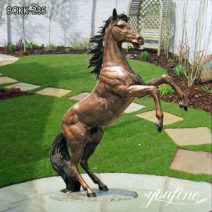 Life-size Bronze Jumping Horse Sculpture Outdoor Decor Supplier BOKK-235