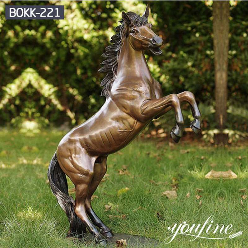 Life-size Bronze Jumping Horse Sculpture Outdoor Decor Supplier BOKK-235 - Bronze Horse Statues - 4