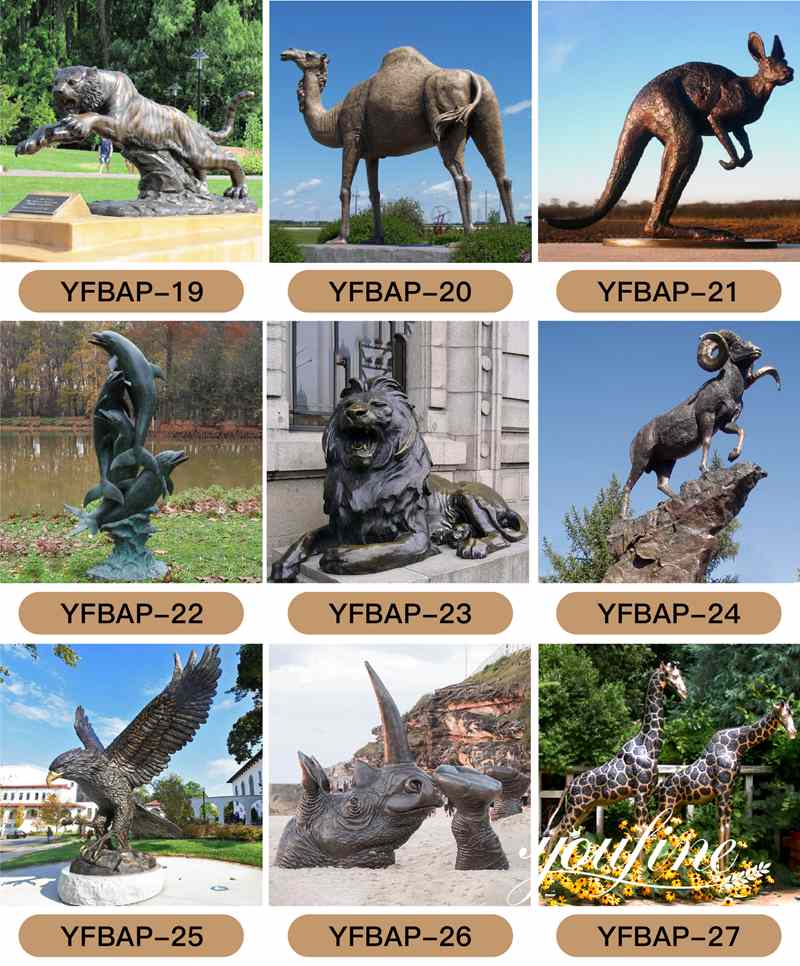 Bronze American Bison Standing Statue Animal Art for Sale BOK1-004 - Bronze Buffalo Statue - 5