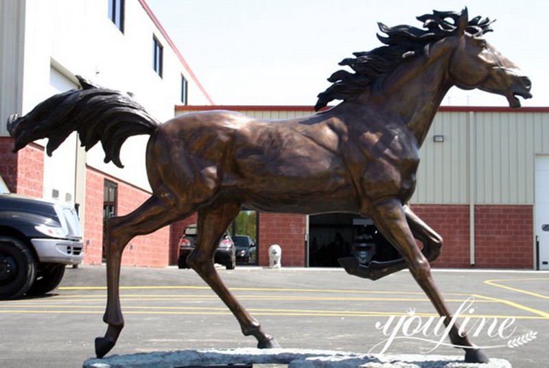 Superb Bronze Purebred Arabian Horse Sculpture Animal Art Factory BOK1-212 - Bronze Horse Statues - 8