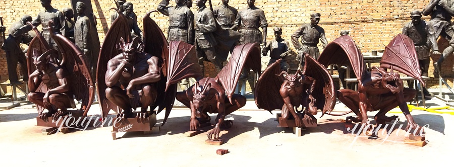 Bronze Original Outdoor Gargoyle Statue Wall Artwork Wholesale BOK1-202 - Other Animal sculptures - 6