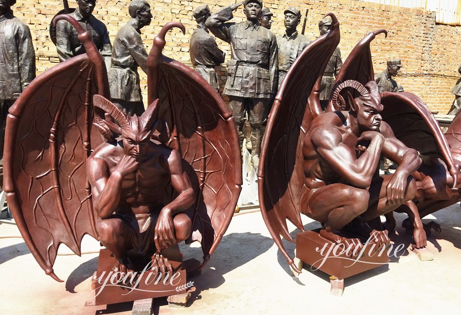 Bronze Original Outdoor Gargoyle Statue Wall Artwork Wholesale BOK1-202 - Other Animal sculptures - 7
