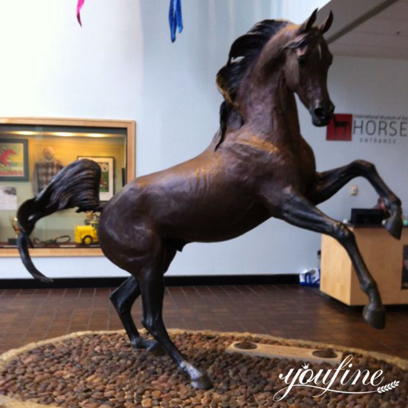 Superb Bronze Purebred Arabian Horse Sculpture Animal Art Factory BOK1-212 - Bronze Horse Statues - 2