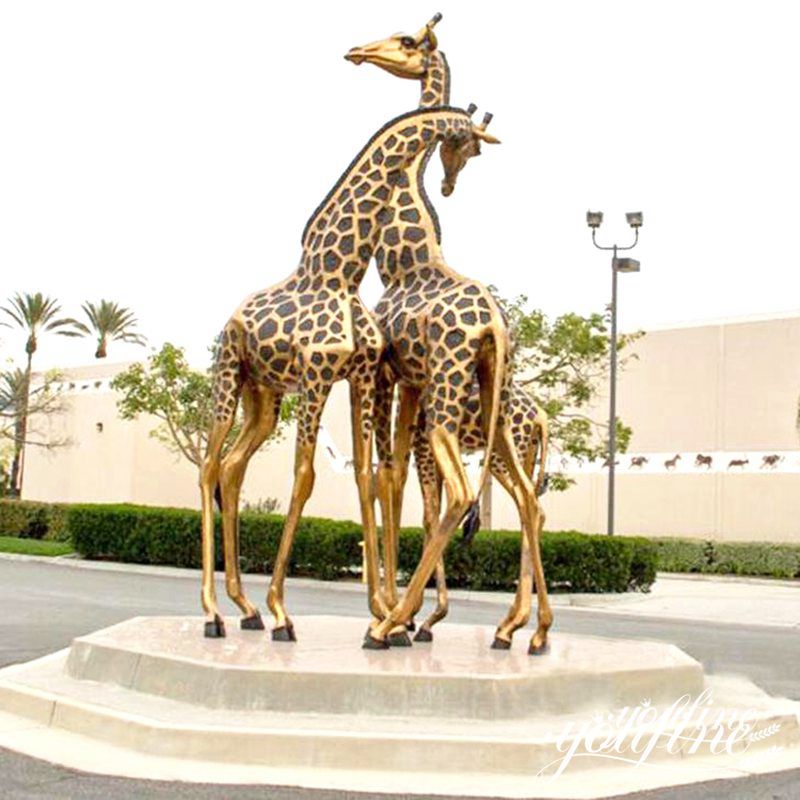 bronze giraffe statue-YouFine Sculpture
