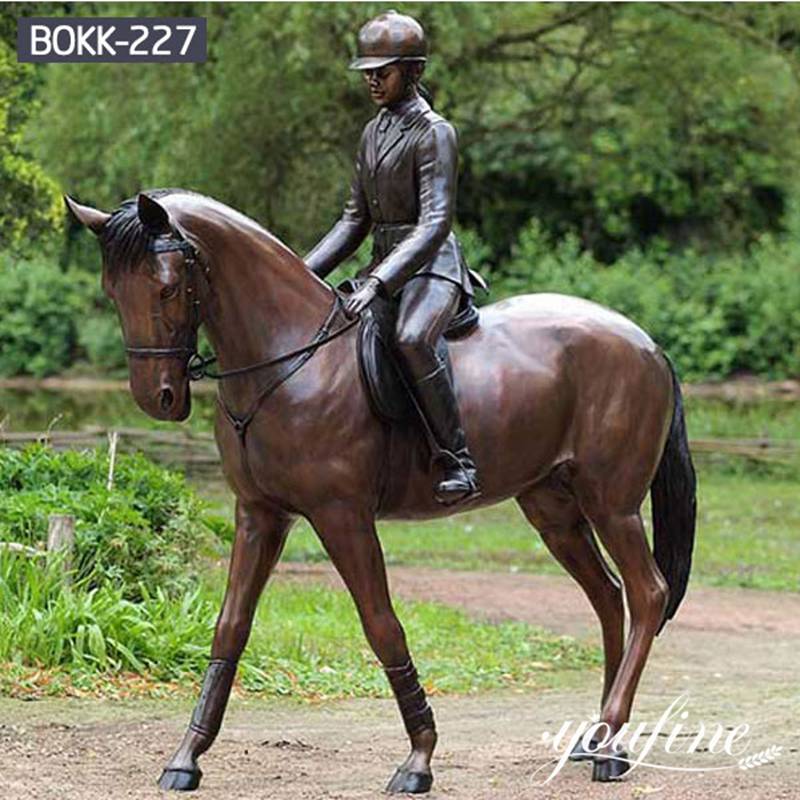 Life-size Bronze Jumping Horse Sculpture Outdoor Decor Supplier BOKK-235 - Bronze Horse Statues - 10