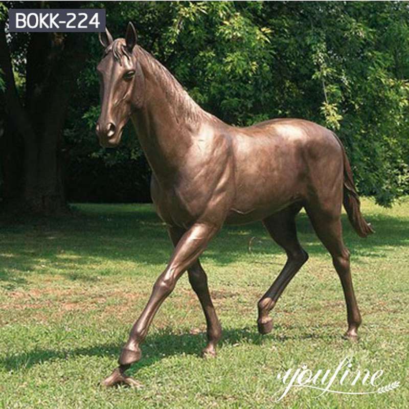 Life-size Bronze Jumping Horse Sculpture Outdoor Decor Supplier BOKK-235 - Bronze Horse Statues - 12