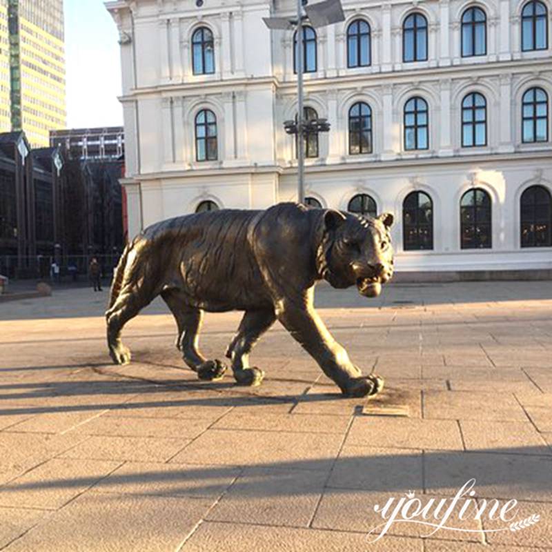 Bronze life-size Siberian Tiger Statue Outdoor Decor for Sale BOK1-209 - Bronze Wildlife Sculpture - 3