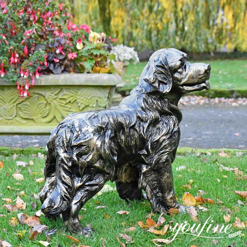 Bronze Golden Retriever Dog Animal Outdoor Statue Supplier BOK1-210 - Bronze Dog Sculpture - 3