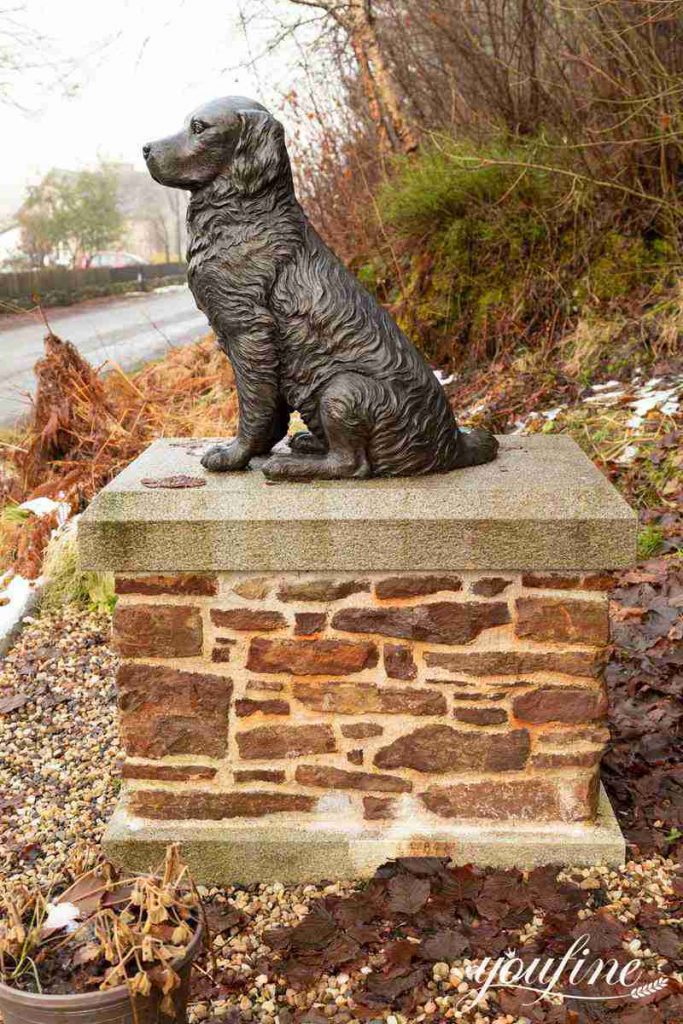 Bronze Golden Retriever Dog Animal Outdoor Statue Supplier BOK1-210 - Bronze Dog Sculpture - 7