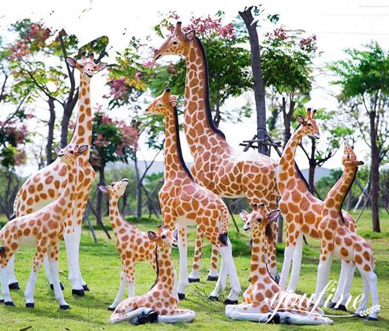 China Bronze Life Size Giraffe Animal Statue 19ft Tall for sale BOK1-218 - Other Animal sculptures - 9