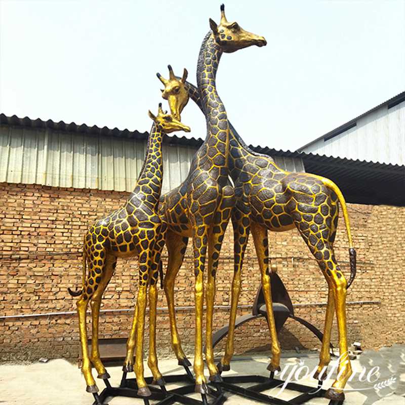 China Bronze Life Size Giraffe Animal Statue 19ft Tall for sale BOK1-218 - Other Animal sculptures - 2