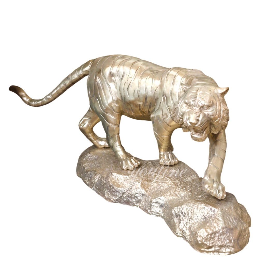 Bronze Siberian Tiger Statue BOK1-209 - Bronze Tiger Statue - 4 large Siberian Tiger Statue without patina