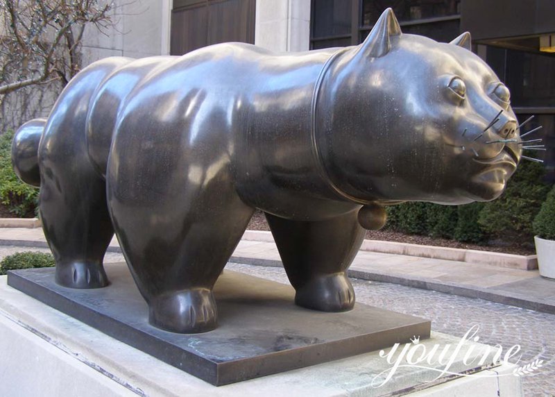 Fernando Botero Fat Cat Sculpture: