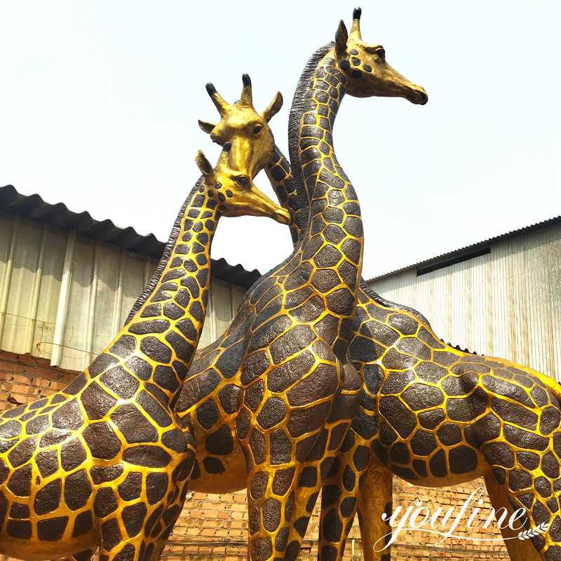 China Bronze Life Size Giraffe Animal Statue 19ft Tall for sale BOK1-218 - Other Animal sculptures - 3