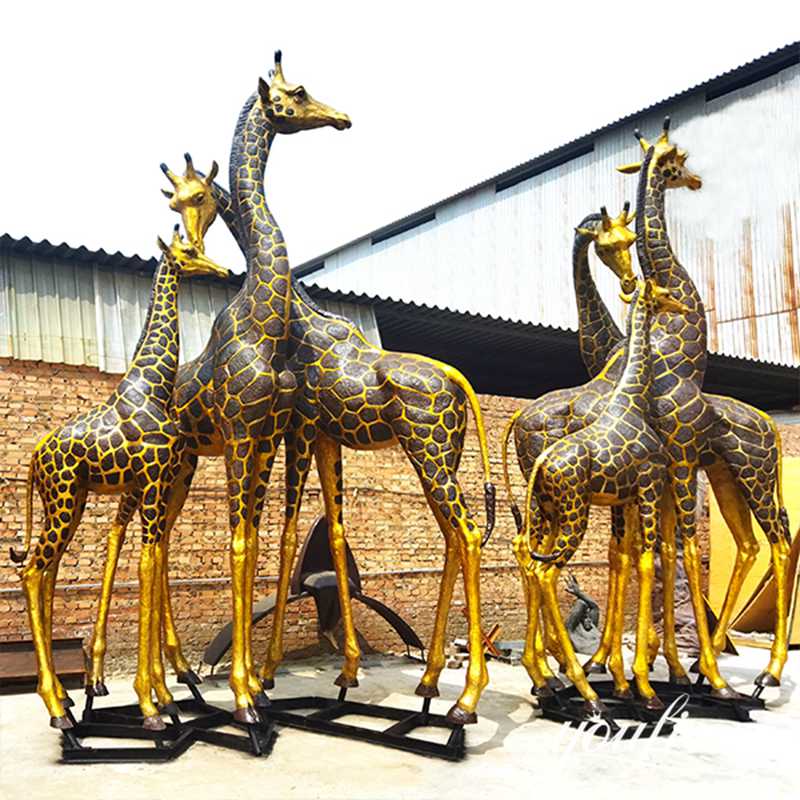 China Bronze Life Size Giraffe Animal Statue 19ft Tall for sale BOK1-218 - Other Animal sculptures - 1