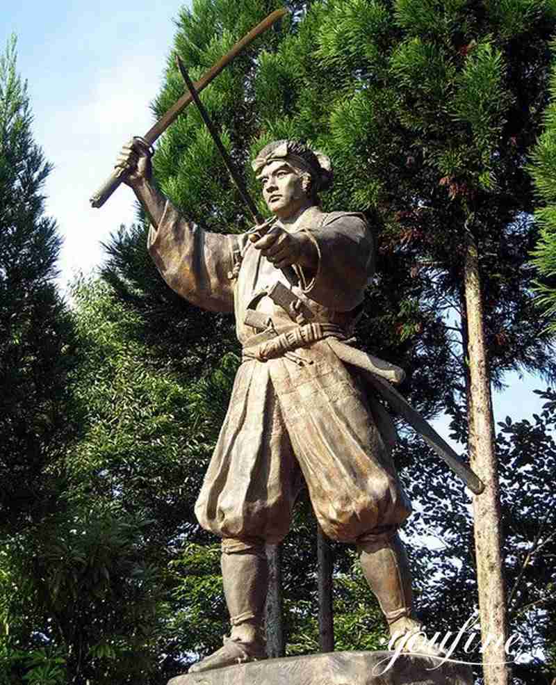 Life-size Bronze Japanese Samurai Statue Garden Decor for Sale BOK1-211 - Bronze Military Statues - 2