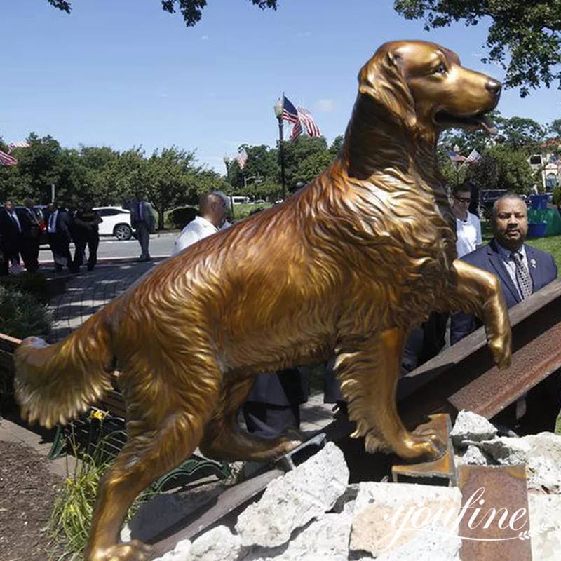 Bronze Golden Retriever Dog Animal Outdoor Statue Supplier BOK1-210 - Bronze Dog Sculpture - 1