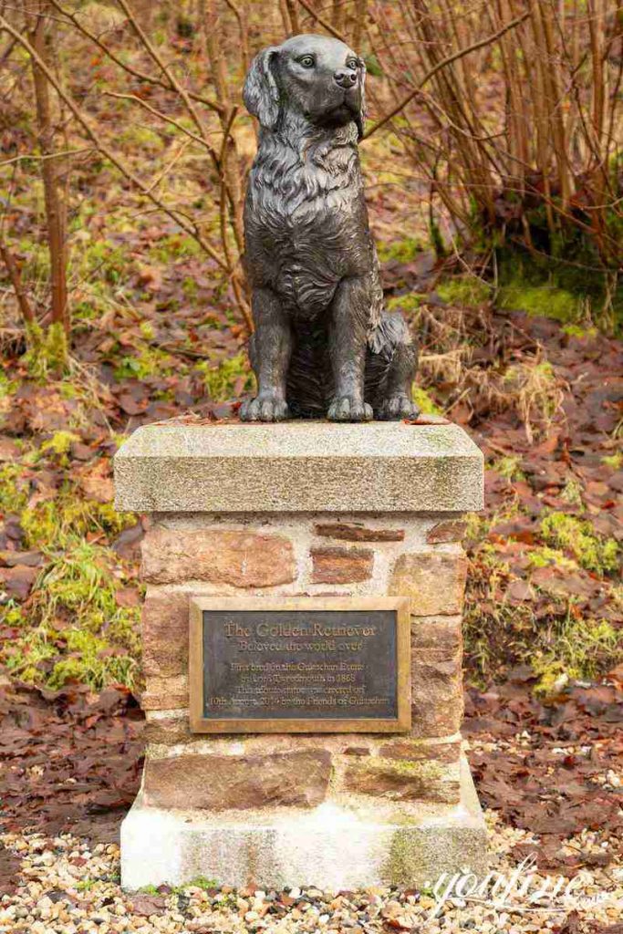 Bronze Golden Retriever Dog Animal Outdoor Statue Supplier BOK1-210 - Bronze Dog Sculpture - 5