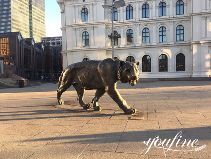 Bronze life-size Siberian Tiger Statue Outdoor Decor for Sale BOK1-209 - Bronze Wildlife Sculpture - 7