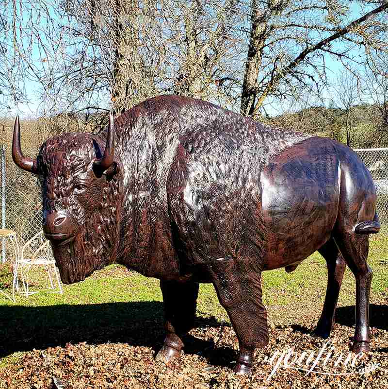 Details of Bison Statue: