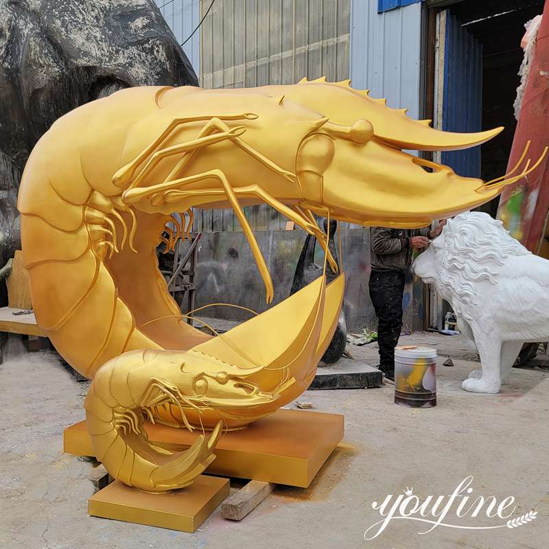 Bronze Giant Prawn Statues Seafood Restaurant Decor for Sale BOK1-232 - Other Animal sculptures - 2