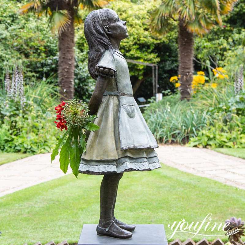 Custom Bronze Garden Sculpture Alice in Wonderland Statue for Sale BOK1-237 - Bronze Garden Statue - 5