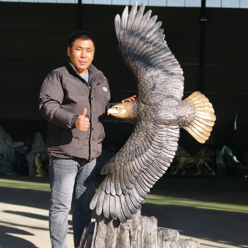 Eagle with Outstretched Wings in Mid-Flight