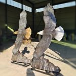 Flying Outdoor Eagle Statue with Wingspan