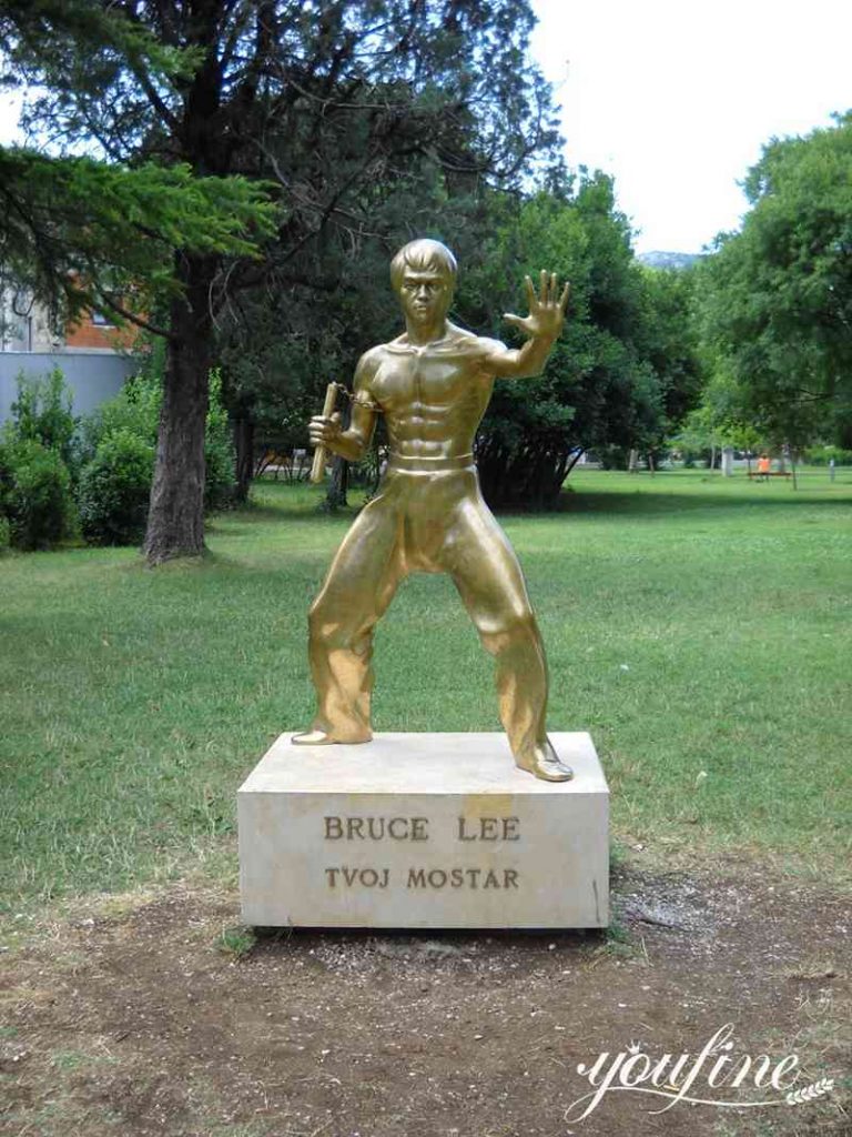 statue of Bruce Lee in Mostar